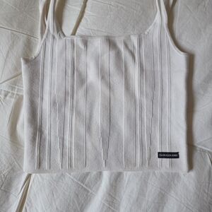 Calvin Klein Jeans Cream Knit Top
